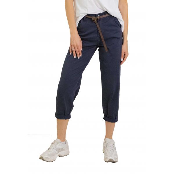 Pantalone baggy leggero con cintura in cotone "Chloe"